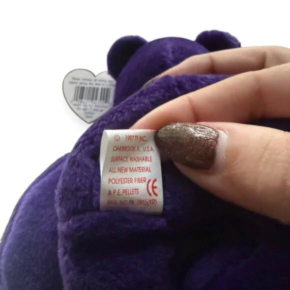 Princess Diana Beanie Baby | Ty Princess Bear 1997 PE Pellets |Collectible Plush - Picture 7 of 12